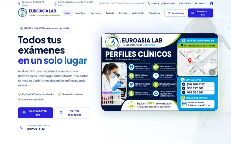 Página de inicio de Euroasia Lab