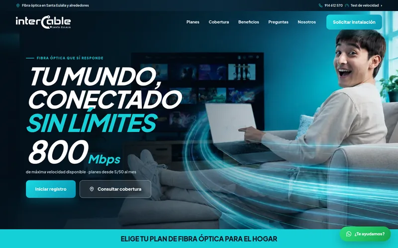 Página de inicio de InterCable