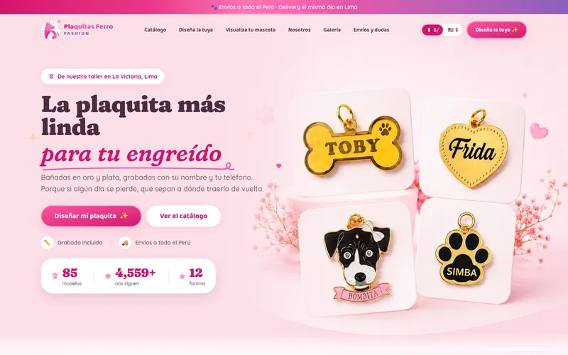 Página de inicio de Plaquitas Ferro Fashion
