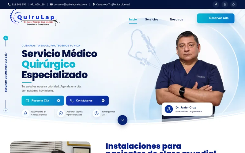 Página de inicio de Quirulap